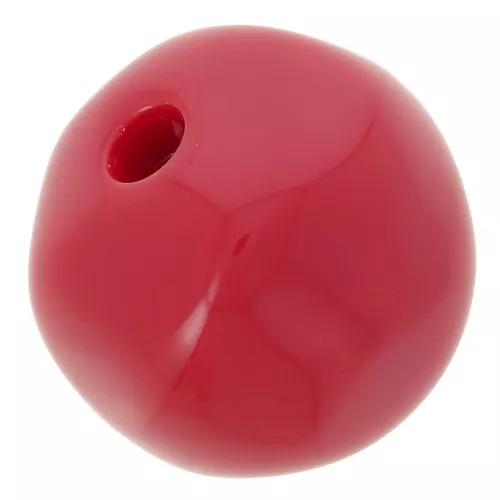 Cuentas redondas irregulares - Cereza - resina 15x18 mm - Rojo oscuro x4