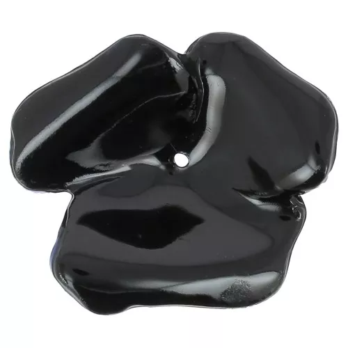 Colgante flor 40 mm en resina opaca - Negro x1