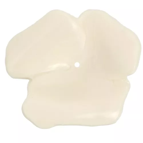 Colgante flor 40 mm en resina opaca - Crudo x1