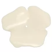 Colgante flor 48 mm en resina opaca - Crudo x1