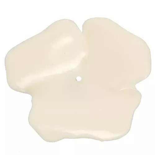 Colgante flor 48 mm en resina opaca - Crudo x1