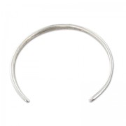 Pulsera jonc de latón 2 ganchos 58 mmChapado Plateado envejecido x1|raw }}