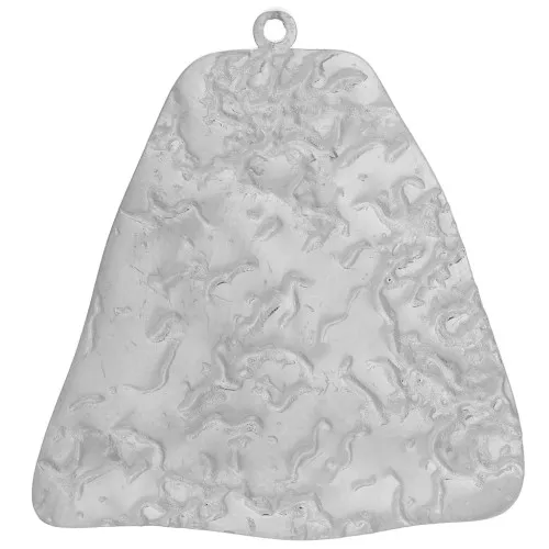 Colgantes trapecios irregulares martillados 32x30 mm - Acero inoxidable 316L x2