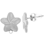 Pendientes flor - 13 mm - Acero inoxidable 304L x2