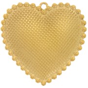 Colgantes en forma de corazón 31x32 mm - Acero inoxidable 304L Dorado x2|raw }}