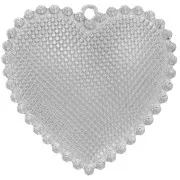 Colgantes en forma de corazón 31x32 mm - Acero inoxidable 304L x2