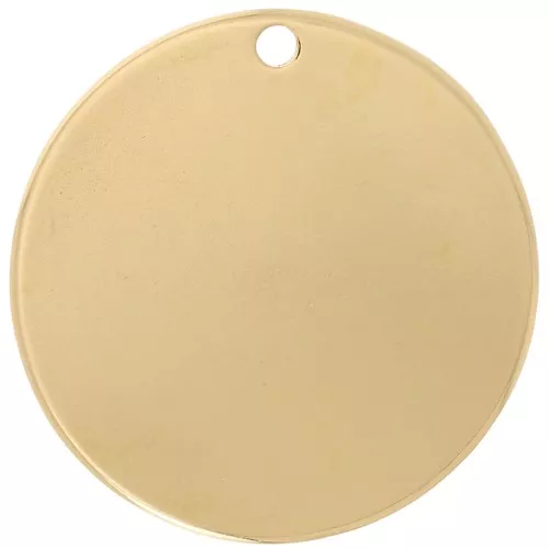 Lentejuela redonda 40 mm - Dorada con oro fino x1