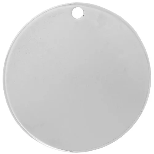 Lentejuela redonda 40 mm - Plateado fino x1