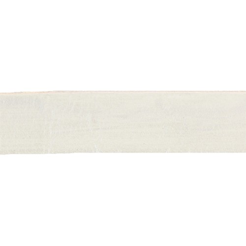 Cordón plano cuero 10 mm Blanco metalizado x30cm