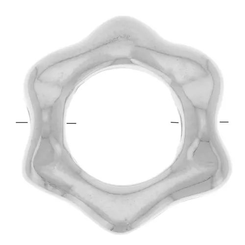 Cuenta flor calada 13 mm - Plateado fino x1