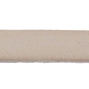 Cordón plano cuero 5x2 mm Metal White x30cm