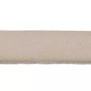 Cordón plano cuero 5x2 mm Metal White x30cm