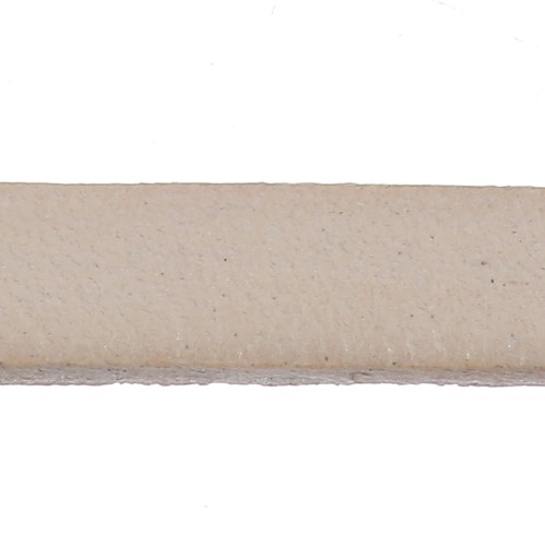 Cordón plano cuero 5x2 mm Metal White x30cm