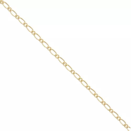 Cadena malla plana 3,5 mm Dorado con oro fino x1m
