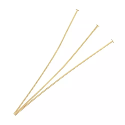 Clavos cabeza plana 63x0,8 mm - Dorado x25