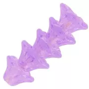 Cuentas flor de cristal 4x7 mm - Cristal Violeta x20