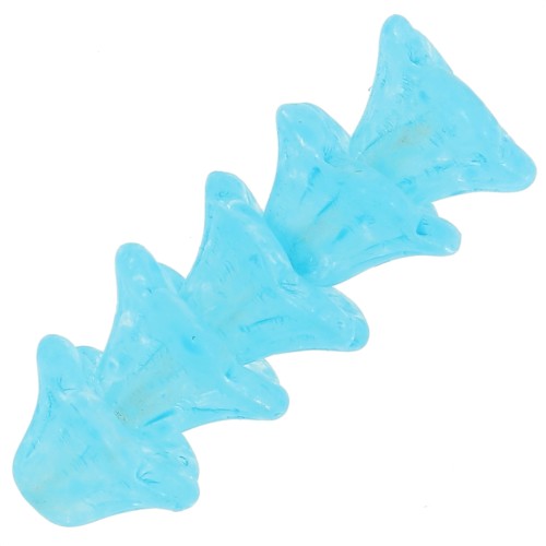 Cuentas flor de cristal 4x7 mm - Cristal Azul Turquesa x20