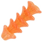 Cuentas flor de cristal 4x7 mm - Coral Cristal x20|raw }}