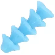 Cuentas flor de cristal 4x7 mm - Turquesa claro x20