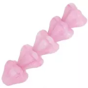 Cuentas flor de cristal 5x6 mm - Rosalina Oscura x10