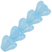 Cuentas flor de cristal 5x6 mm - Zafiro claro x10