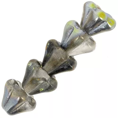 Cuentas de vidrio flor campana 5x6 mm - Cristal Vitrail x10