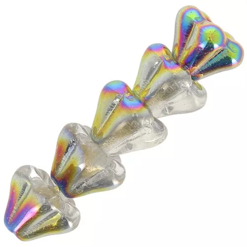 Cuentas flor de cristal 5x6 mm - Cristal Marea x10