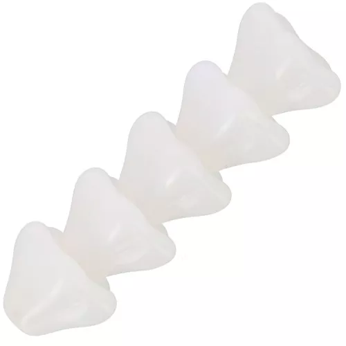Cuentas flor de cristal 6x8 mm - White Opal x10