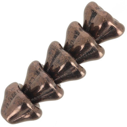 Cuentas flor de cristal 6x8 mm - Jet Lumi Amatista x10