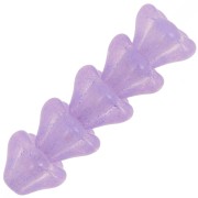 Cuentas flor de cristal 6x8 mm - Cristal Violeta Perla x10|raw }}