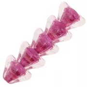 Cuentas flor de cristal 6x8 mm - Rosa cristal x10