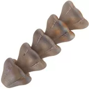 Cuentas flor de cristal 6x8 mm - Cristal Capri Rose Full Mat x10