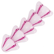 Cuentas flor de cristal 6x8 mm - Blanco Opal Rosa x10