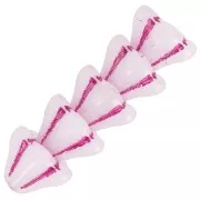 Cuentas flor de cristal 6x8 mm - Blanco Opal Rosa x10