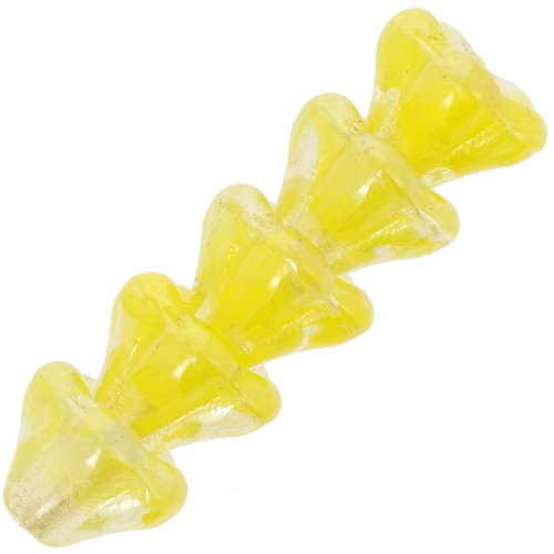 Cuentas flor de cristal 6x8 mm - Cristal Amarillo x10