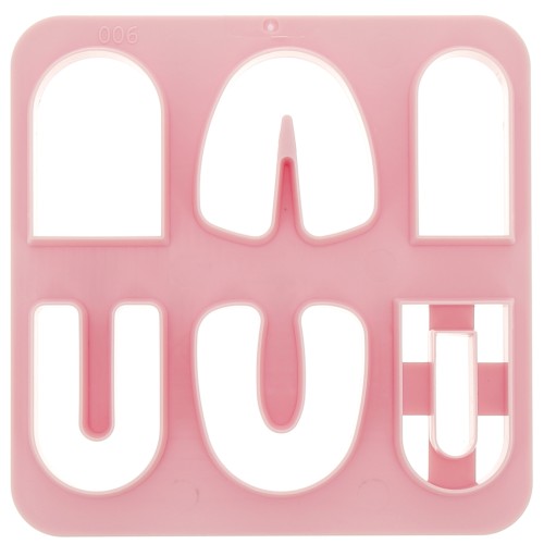 Juego de 6 cortadores de plástico para modelar y arcilla polimérica - Arche x1