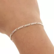 Cadena malla figaro (1x3) 2.5 mm Plata 925 x50cm