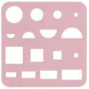 Juego de 16 cortadores de plástico para modelar y arcilla polimérica - Cuadrado x1