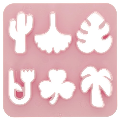 Juego de 6 cortadores de plástico para modelar y arcilla polimérica - Nature x1