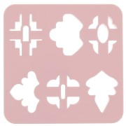 Set de 6 troqueles de plástico para modelar y arcilla polimérica - Floral x1