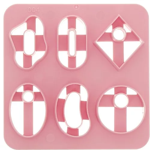 Juego de 6 cortadores de plástico para modelar y arcilla polimérica - Oval x1
