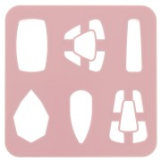 Juego de 6 cortadores de plástico para modelar y arcilla polimérica - Trapecio x1