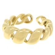 Anillo trenzado - 8 mm - T55 - Acero inoxidable 304L Dorado x1|raw }}