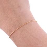 Cadena de malla Paloma de 0,9 mm, dorada en oro fino x 1 m