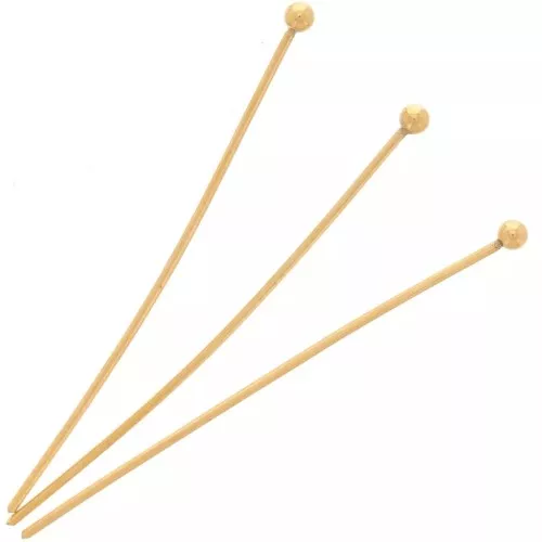 Clavos de cabeza esférica 35x0,6 mm - Acero inoxidable 304 Dorado x50