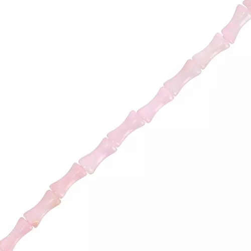 Perlas de nácar tubo de bambú 8x4 mm Rosa claro x38cm