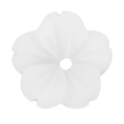 Flores curvadas en resina opaca - 9 mm - Blanco x10|raw }}