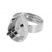 Base anillo para cabuchón PureCrystal 4320 18x13 mm rodiado x1|raw }}