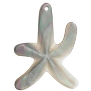 Colgante estrella de mar de nácar 39x28 Gris iridiscente x1|raw }}