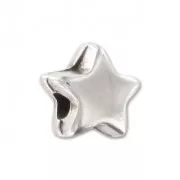 Estrellas 6 mm Chapado Plateado envejecido x10